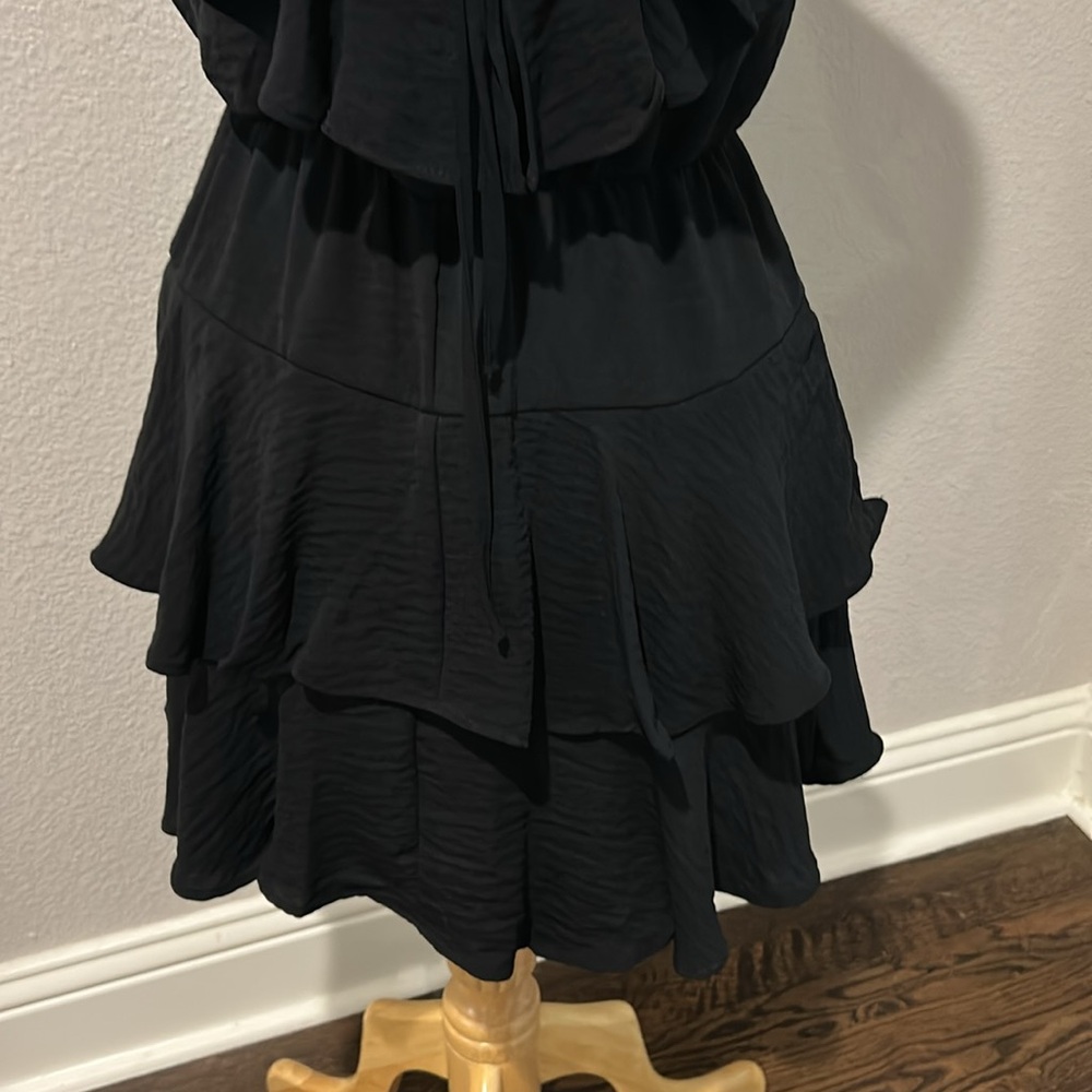 Bcbgeneration Black Ruffled Tiered Mini Dress - image 4